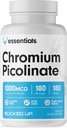 Bucked Up Chromium Picolinate 1000mcg Per Serving, Bucked Up Essentials (180 Servings, 180 Tablets)