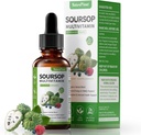 Graviola Soursop Bitters Liquid Drops med C-vitamin, D3, B6, 5000mg Soursop Fruit & Leaf Extract + 10 Bitters Botanicals for immunsupport fordøjelsesmedicin Antioxidant Boost Non- GMO Vegan 2 Fl Oz