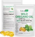 Olie af Oregano Kapsler - Ingredienser Olie af Oregano Softgels - 2 i 1 6000mg Olie af Oregano med Black Seed Oil 200mg - High Carvacrol & Thymoquinone for immunforsvar