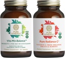 PURE SYNERGY Kvinder Multivitamin, Stress, og energi Essentials Bundle 124; Hele fødevarer Multi med adaptogener