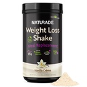 Naturade Vægttab Shake Meal Erstatning, 18 Servering - 25g Plantbaseret protein, CLA, Fiber & 18 Vitamin og mineraler designet til Curb Cravings og Boost Daglig ernæring - Vanilla Creme