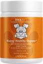 Happy Healthy Organs & Glands Supplement for Dogs, Freeze-Dried Raw Grass-Fed Beef Liver Heart Kidney Spleen Pancreas Bone Marrow, Bovine Thymus Multi Organ Powder, Canine Vitamins, 3 oz