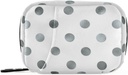 Naanle sølv hvid polka Dot Pill Box 7 Dag sag taske Rejse Organizer med lynlås Portable Weekly Compact Størrelse for vitamin supplement Holder A Dots Grey 4.6 x 3.14 x 1.88 tommer