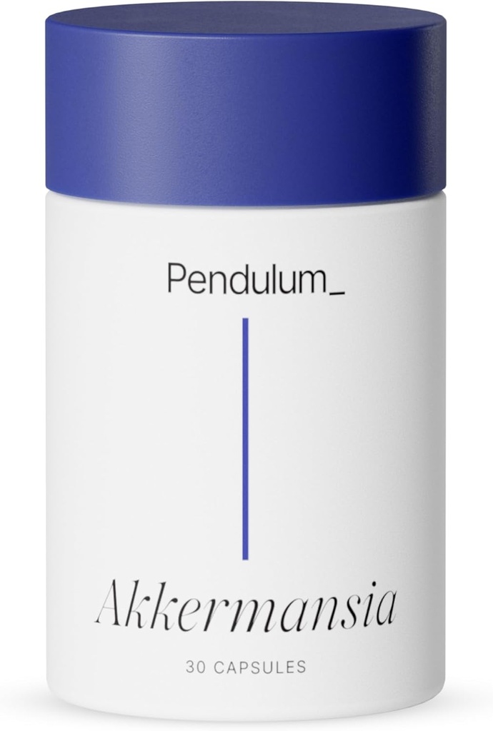 Pendulum Akkermansia Probiotisk med Prebiotic Fiber - Øger GLP-1 Produktion, forsinket udgivelse, Third- Party Testet, 100M AFU Live Strain for Gut Sundhed for mænd og kvinder (30 kapsler, 1 -Pack)