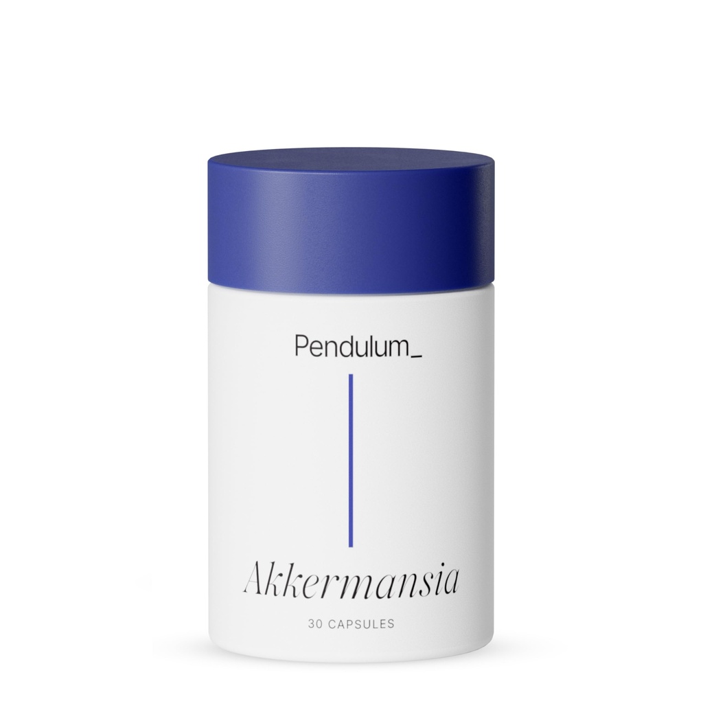 Pendulum Akkermansia Probiotisk med Prebiotic Fiber - Øger GLP-1 Produktion, forsinket udgivelse, Third- Party Testet, 100M AFU Live Strain for Gut Sundhed for mænd og kvinder (30 kapsler, 1 -Pack)
