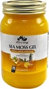 Lizzey 100% Økologisk, Ananasfarvet Sea Moss Gel med gurkemeje & Ginger til immunsundhed og fordøjelsesstøtte, for mænd og kvinder, Alle naturlige superfood supplement
