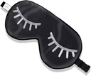 ZIMASILK 100% Natural Silk Sleep Mask Blindfold,Adjustable Super-Smooth Soft Eye Mask for Sleep with Bag(Eyelashes)