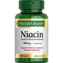 Nature 's Bounty Niacin 500 mg Flush Free, Cellular Energy Support, Understøtter nervesystem sundhed, 120 kapsler