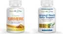 Økologisk gurkemeje supplement - Fælles & immunforsvar support kosttilskud & binyreal sundhed daglig støtte