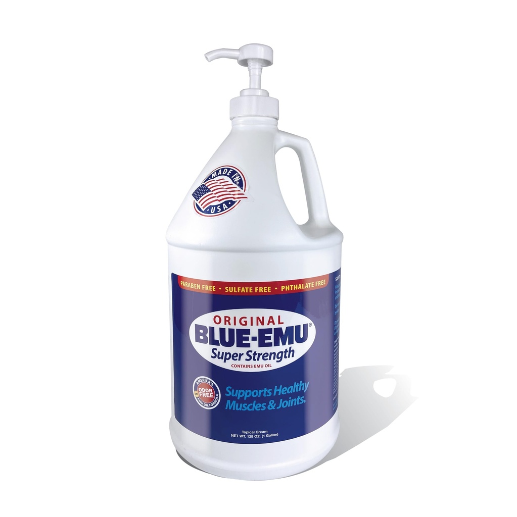 BLUE- EMU Original Super Strength Cream, Lindrende Muscle & fælles støtte, 1 Gallon