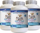 Hundeimmunbivirkninger - Hunde Total Health Control - Immunstøtte - Hårtæl Oral Eye Health Formel - Hundekalk supplement - 3 flasker (180 Treatles)