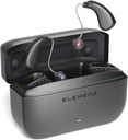 Alpha hørelse hjælpemidler, AI støj aflysning OTC hørelse hjælpemidler for seniorer & voksne, Super Clear Sound, Longt- Længere Batteri Opereret Genopladelig hørestøtte, 4 Modes, Metallic Dark Grey