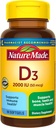 Nature Made Vitamin D3 2000 IE (50 mcg), Vitamin D supplement til ben, tænder, muskel og immunforsvar Support, 90 Softgels, 90 Day Supply