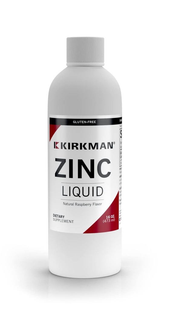 Kirkman - Zink Væske - Ny formering -- 16 oz -- Opskåret med naturlige hindbær -- Fri for fælles allergener
