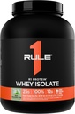 Rule 1 R1 Protein Whey Isolate - with 25g Protein & 6g BCAA Exclusively from Isolated & Hydrolyzed Sources for Workout Recovery (5 Pounds*, Mint Chocolate Chip)