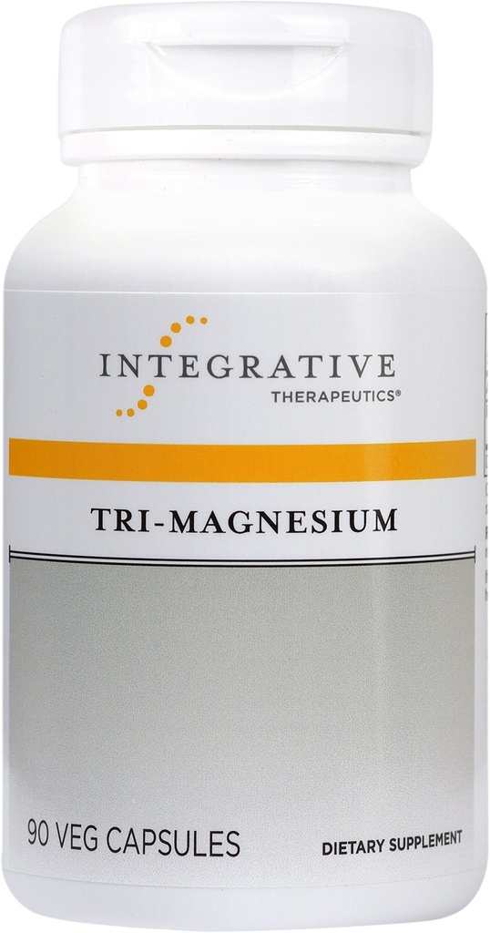 Integrativ terapi Tri- Magnesium - Understøtter cellulær energi & energi Metabolisme * - Magnesium supplement til hjerte & nerve sundhed støtte * - Dairy- Free & Gluten- Free - 90 kapsler (90 Servere)