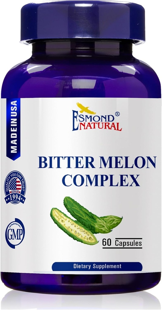 (8 Pack) Esmond Natural: Bitter Melon Complex (understøtter balancerede metaboliske niveauer), GMP, Natural Product Assn Certified, Made in USA - 528mg, 480 kapsler