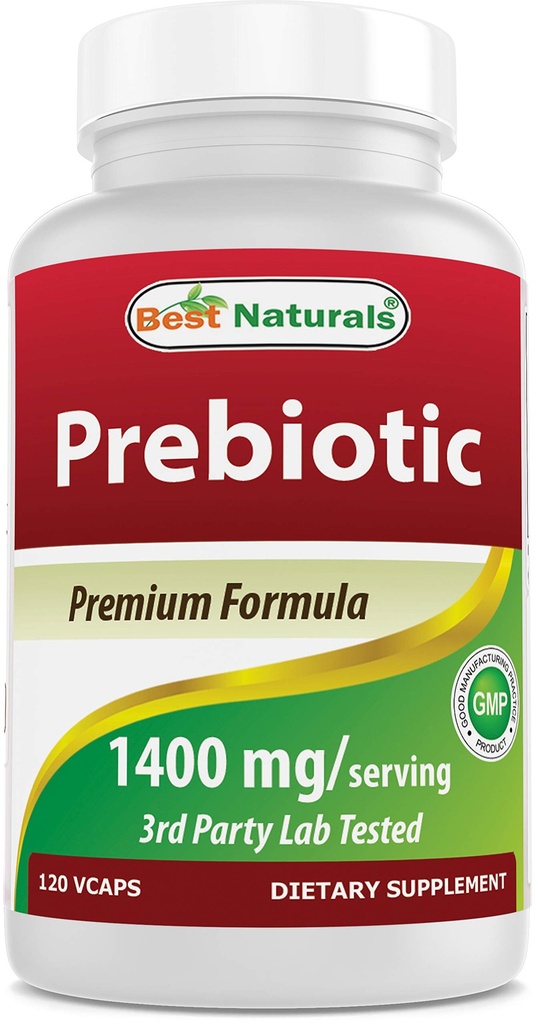 Bedste Naturals Prebiotics Fiber XOS (Xylo Oligosaccharide) 1400mg Servering 120 Veg kapsler
