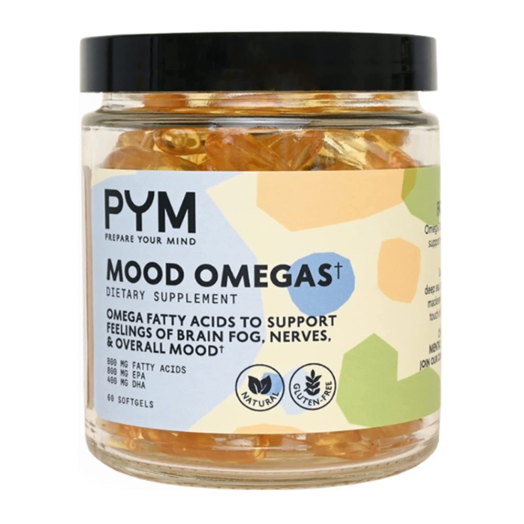 Omega-3 Supplement af PYM for Mood and Emotional Support (60 Greve) Note 124; Omega-3 Fedtsyrer, DHA, EPA & Vitamin E