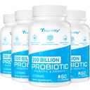 200 Millioner Cfus 12 Strops Probiotika, med 3 Organic Prebiotics, Probiotika for kvinder Mænd, Dagligt tillæg for immun, Gut, fordøjelsessygdomme, Hylde Stabil, Ikke GMO, 240 Caps (240- dages forsyning)