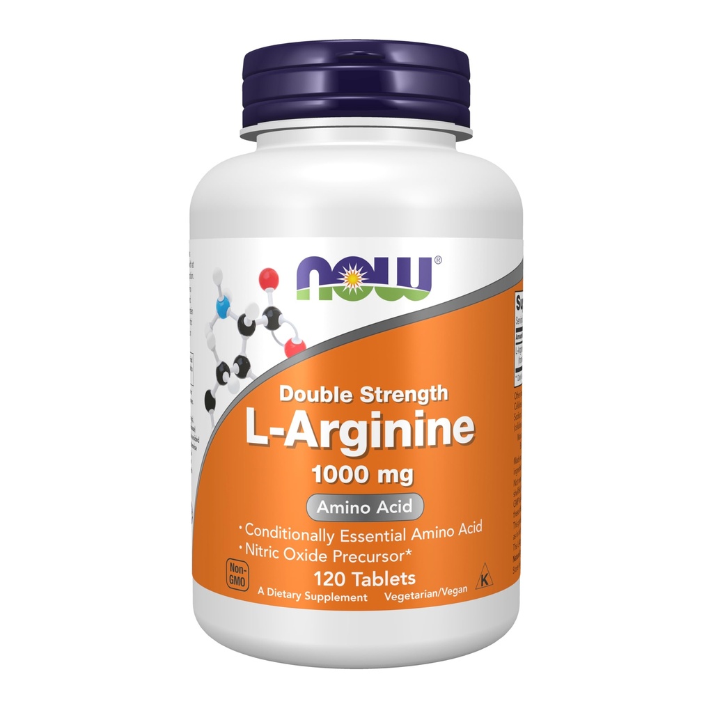 NU Foods Supplements, L- Arginin 1000 mg, Nitrogenoxid Precursor *, Aminosyre, 120 tabletter