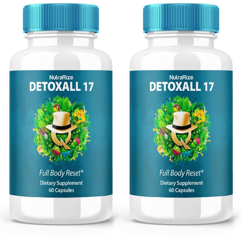 (2 Pack) DetoxAll 17, DetoxAll 17 Full Body Reset, DetoxAll17 Kosttilskud til total sundhed og velvære, Maksimal styrke All- naturlige piller til Boost Energy, Detox Alle 17 anmeldelse (120 kapsler)