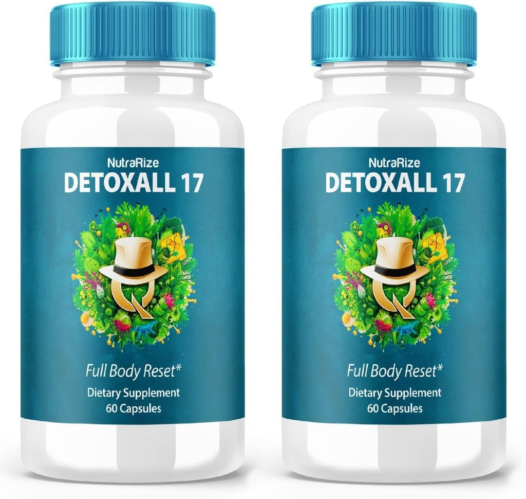 (2 Pack) DetoxAll 17, DetoxAll 17 Full Body Reset, DetoxAll17 Kosttilskud til total sundhed og velvære, Maksimal styrke All- naturlige piller til Boost Energy, Detox Alle 17 anmeldelse (120 kapsler)