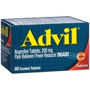 Advil Pain Reliever og Fever Reducer, Ibuprofen 200 mg for Pain Relief - 50 overtrukne tabletter