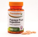 Papaya Fruit Digestive, Improve Digestion, Tasty Flavor, Enzyme Supplement, for Bloating and Constipation, Gas Relief, 180 Chewable Tablets