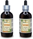 Vitex (Vitex Agnus- Castus) Tinktur, Økologisk Tørret Berries Liquid Extract (Brand Name: HerbalTerra, Stolt Made in USA) 2x4 fl.oz (2x120 ml)