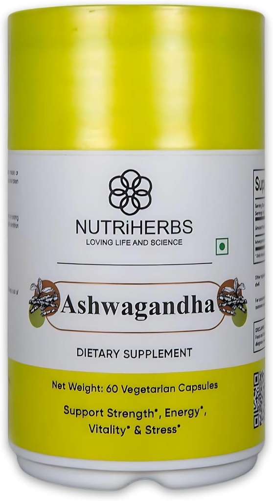 Ernæringsurter Ashwagandha Root Extract Kapsler (60 Kapsler Pakning med 1)