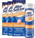 Alka-Seltzer Energy Boost: Caffeine & Guarana, B Vitamins, Supports Mental Alertness and Physical Energy, Daily Energy Supplement, Fizzy Tablets, Sugar-Free, Light Tropical Punch Flavor, 30ct