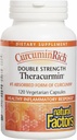 Naturlige faktorer CurcuminRich Double Strength Theracurmin - Antioxidant Support Supplement med Curcumin - Kosttilskud Støtte Muskel & - 120 Vegetariske Kapsler (120 Servere)