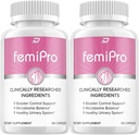 FemiPro Supplement - Probiotiske Femi Pro piller, FemiPro 24 timers support Microbiome Probiotic Urinary Control Health, Femie Pro Anmeldelser (2 Pack - 120 Kapsler)
