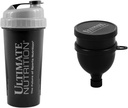 Ultimate Nutrition Filtret Shaker flaske og Triple Layer tragt med kapsel og pulver organizer