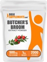 BulkSupplements.com Butcher 's Broom Extract Powder - Slagtere Broom, Herbal Supplement - Vegan & Gluten Free, 500mg per Serving, 1kg (2,2 lbs) (Pack of 1)
