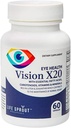 Vision X20 med Lutein, Beta- Caroten, L- Glutation, Bilberry og Niacin til Vision Support, Total Eye Health