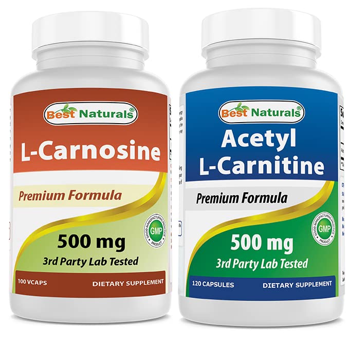 Bedste Naturals L- Carnosine 500 mg & Acetyl L- Carnitin 500 Mg