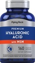 Piping Rock Hyaluronic Acid Supplement- 124; 100mg - 124; 160 Kapsler - 124; med MSM til kvinder og mænd - 124; uden GMO, Gluten Free