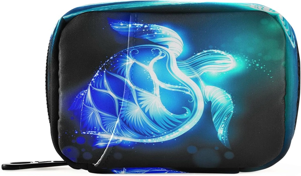 Galaxy Turtle Pill Box 7 Dag Pill sag Rejse Pill Organizer Bag med lynlås Portable ugentlige sag Kompakt størrelse for Vitamin Supplement Holder