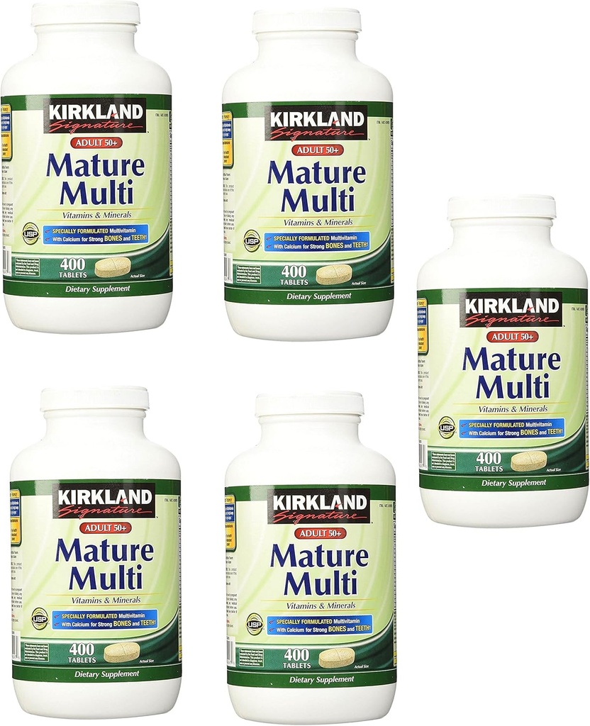 Kirkland Signature Gamle Adult Multi Vitamin Tablets, 5 Pakke (400 Tæl)