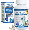 TriActive Biotics Daily Care - Probiotika til kvinder og mænd, Prebiotic Blend med 6 Millioner CFU - Probiotika til fordøjelse - Support Gut Health, immunforsvar - 90 kapsler