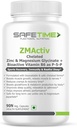 Safe.TIME ZMACtiv Zinkglycinat, Magnesium Glycinat, Aktiv Form B6 P5P, Sports Recovery, Restaured Sleep, Immunity, Glutathione Booster, Bioavailable, Safe (1 Antal - 90 Veg Kapsler)