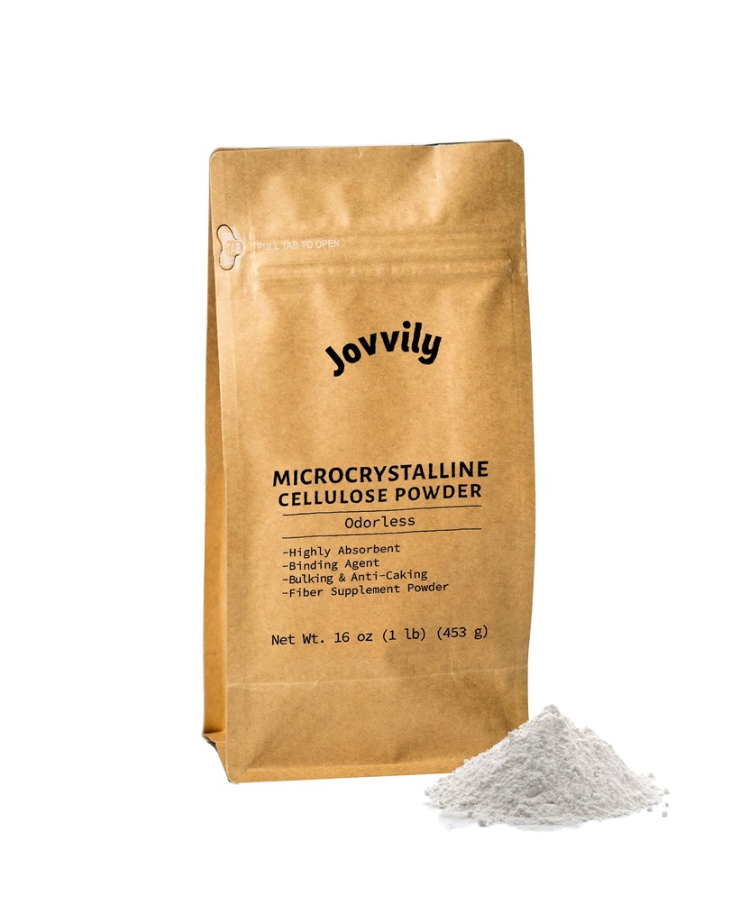 Jovvily Microcrystalline Cellulose Powder - 1 lb - Fiber Supplement - Binding Agent