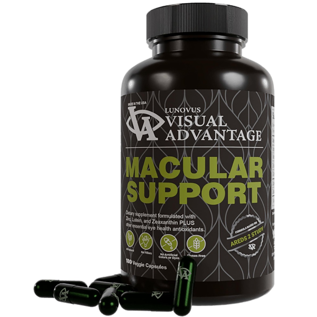 Macular Support Formel for Eye Health - 180 Count - Baseret på AREDS 2 undersøgelse - for Age Relateret Macular Eye Health (AMD) - Eye Vitaminer