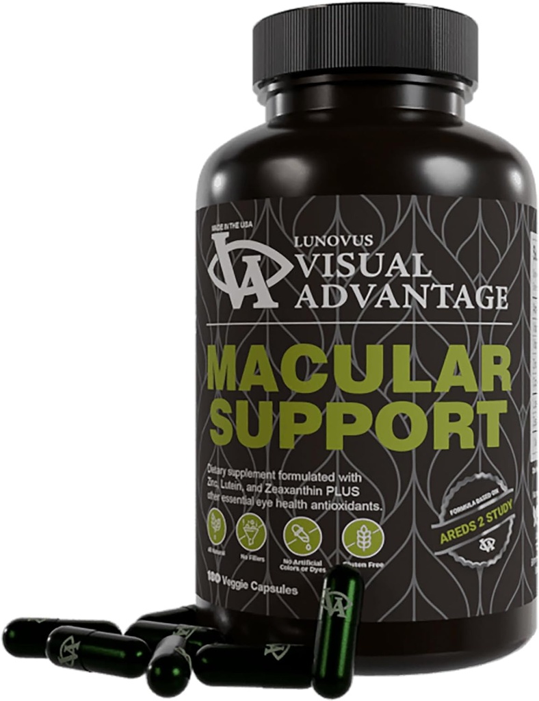 Macular Support Formel for Eye Health - 180 Count - Baseret på AREDS 2 undersøgelse - for Age Relateret Macular Eye Health (AMD) - Eye Vitaminer