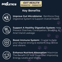 Gut Health Probiotic & Prebiotic - 90ct Support Mave Mikrobiom, Forebyg fordøjelsesproblemer, Reducer Anal Gland spørgsmål, Forbedre immunfunktion og samlet energi