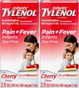 Tylenol Spædbørn Oral suspension, Farvefri, Cherry, 2 Fl. Oz (pakke med 2)