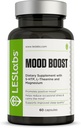 LES Labs Mood Boost - Stress Relief, Mood Support, Deep Relaxation & Better Sleep - 5-HTP, Ashwagandha, Rhodiola Rosea, Magnesium, L- Theanine & GABA - Non- GMO supplement - 60 kapsler