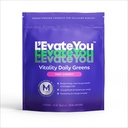 L 'Evate You Vitality Daily Green Powder (28 Servere) 30 Superfoods, 9 Green - for en Cellular Energy Boost, drevet af M- Charge Complex for All Day Energy (Tart Cherry)
